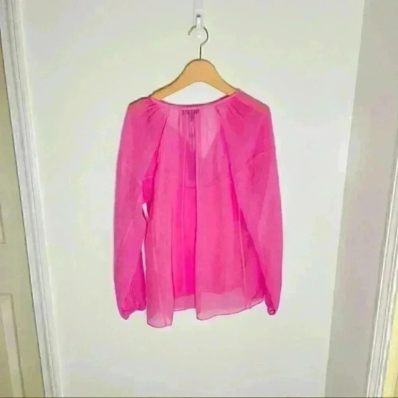 Rag and Bone Melody Silk Blouse Pink Small - Picture 3 of 10